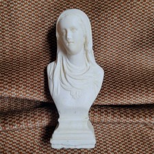 Antique CLASSICAL PARIAN BUST Woman English Porcelain Small 9" Figure Mary ?