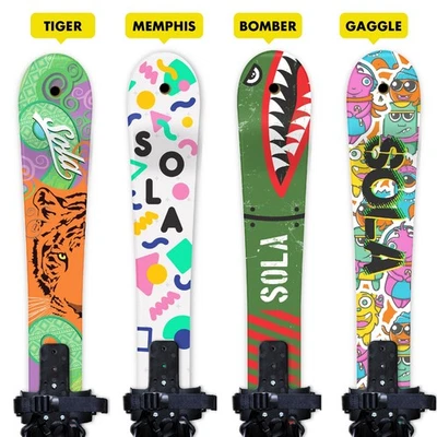 SOLA Kids Ski Set – Beginner Cross Country Skis for Ages 3-4.