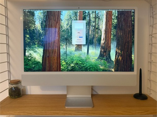 Apple iMac 24″ (2021) M1 8-Core GPU 8GB 512GB Silver w/ Logi MX Mech Keyboard - Picture 2 of 10
