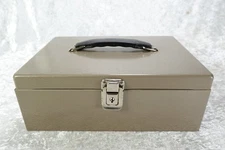 Vintage Rockaway Metal Products Corp Inwood, NY Cash Lock Box 2 Keys & Tray