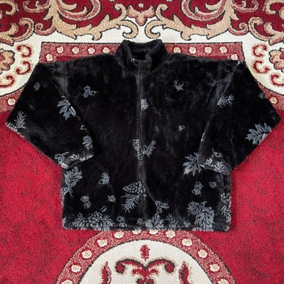 Vintage Bear Ridge Faux Fur Fall Spring Butterfly Zip Jacket Size XL Made In USA