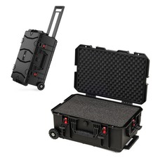 Gearantics Weatherproof Hard Case, Trolley Case with Wheels, Retractable Pull