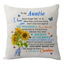 Auntie Pillowcase Gifts from Niece Nephew Inspirational Gift to My Auntie Nev...