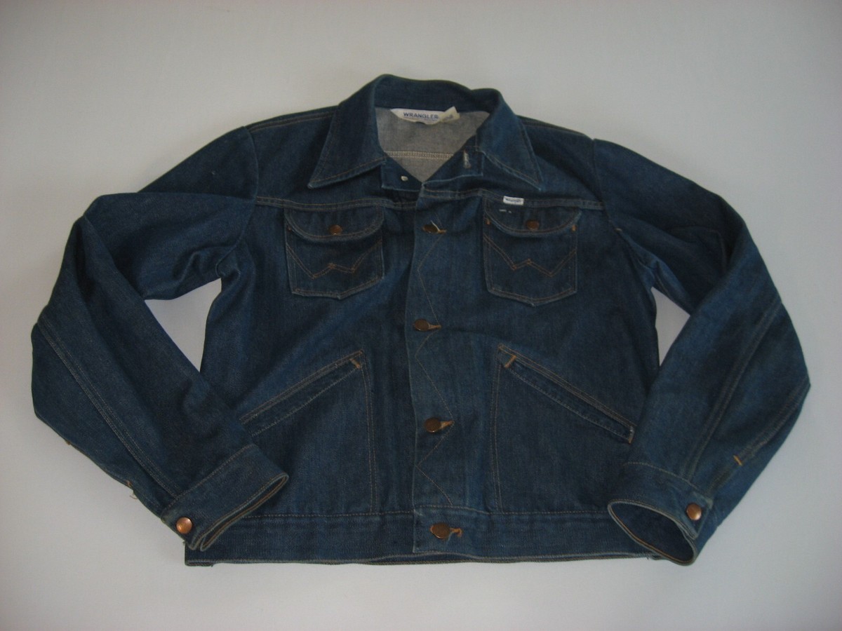 Wrangler USA製 136MJ デニムジャケット Gジャン 古着 70s USA製 Wrangler 136MJ No Fault Denims ブルー デニム