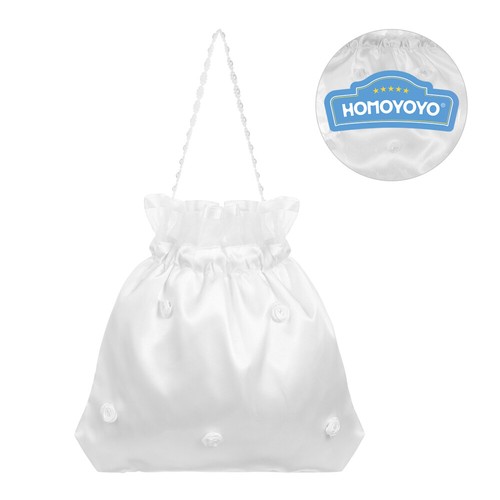 Bridal Satin Bags with Drawstring Bride for Wedding Day Baby - Picture 2 of 11