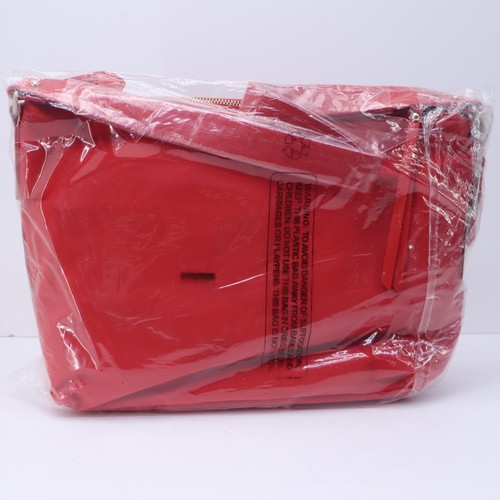 NEW SEALED Radley London New Alpha Road Nylon Medium Ziptop Hand Bag Red - Picture 5 of 13