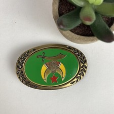 Heritage Buckles Solid Brass Shriner Freemasons Belt Buckle