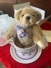 Annette Funicello Collectible Bear- Tizzie, The Tea Cup Bear with Tea Cup C17255