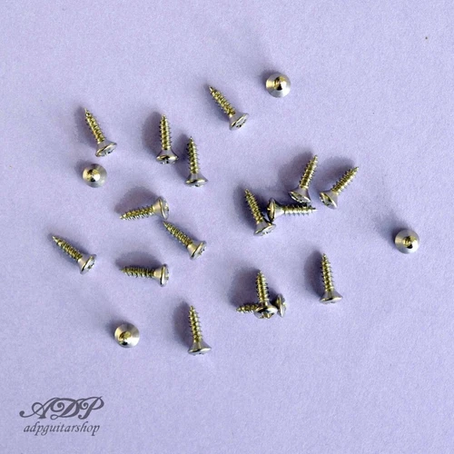 20 GIBSON standard 2,5 x 10 mm SG Nickel screws
