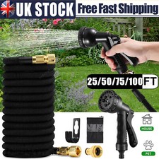 Stretch Hose Flexible Extendable Compact Garden Magic Water Hose Pipe 25FT-100FT