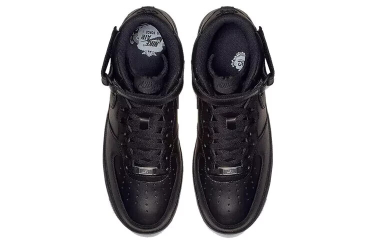 Size 10 - Nike Air Force 1 '07 Mid Triple Black for sale online | eBay