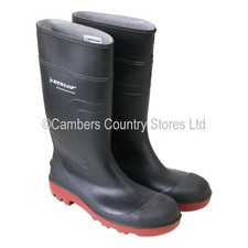 Image of NEW Dunlop Acifort Safety Wellington Boots Wellies All Sizes 6 - 12 Black