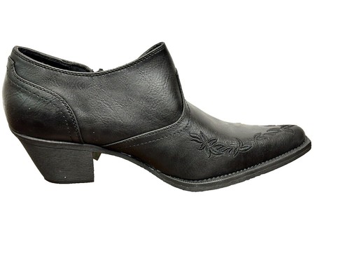 Laredo Black Leather Roper Cowboy Boots Womens Size 5.5 M  display picture 3