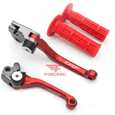 For CRF450RX 2017-2020 Brake Clutch Lever CRF Logo Pivot Dirt Handle Grips 1Set