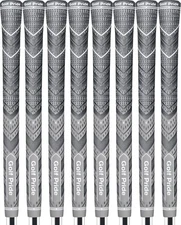Golf Pride MCC Plus4 Gray Standard Grip - Set of 8 - #1 Hybrid Grip in Golf!