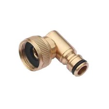 Brass 90° Hozelock Male to 3/4" Threaded Swivel