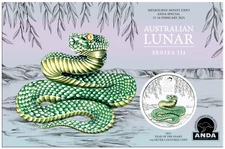2025 Aussie GREEN Lunar Year of the Dragon 1oz Silver $1 Coin ANDA MELBOURNE