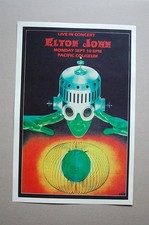 Elton John Concert Tour Poster 1973 Pacific Coliseum--