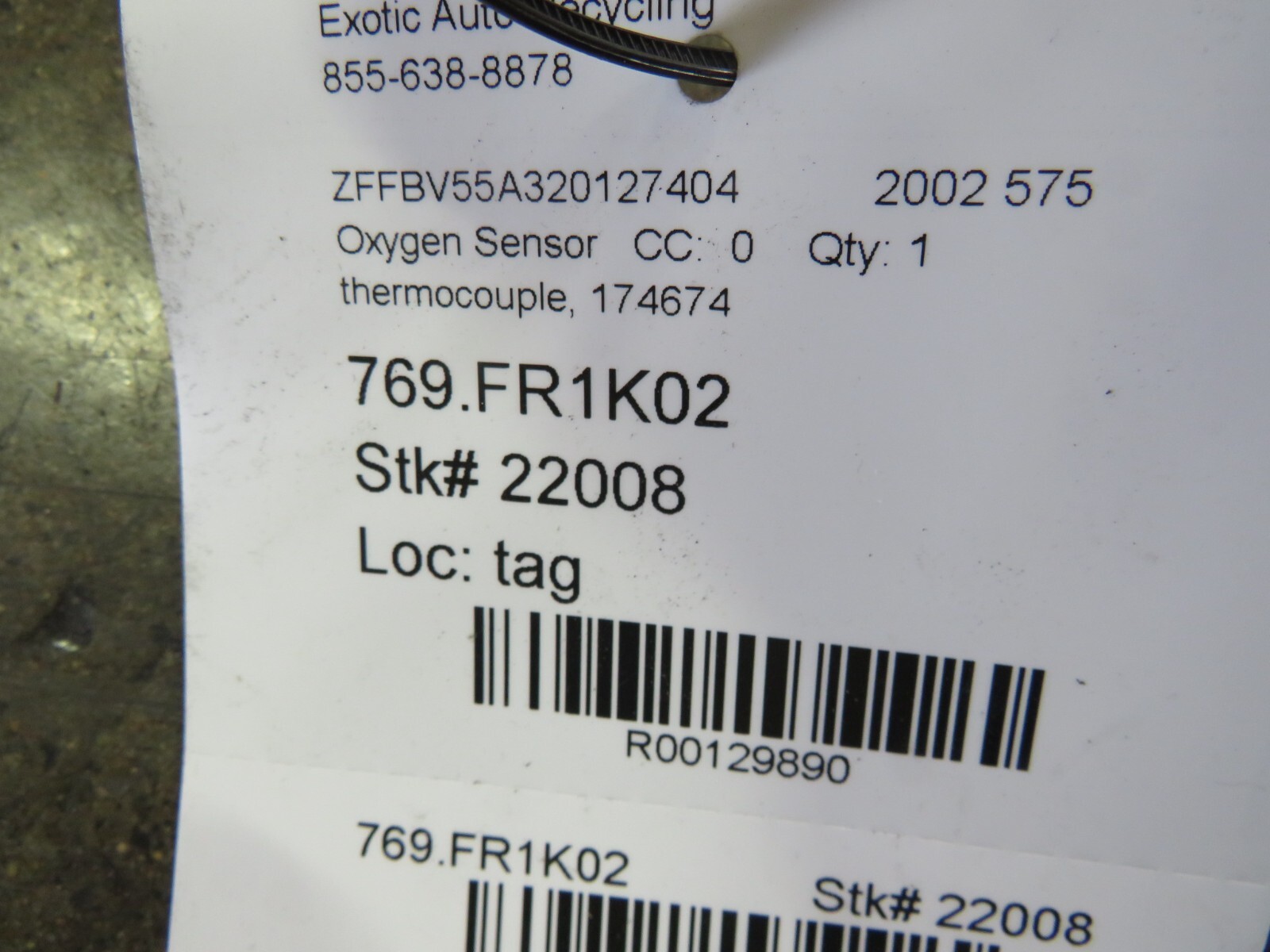 Ferrari 575, 550, Thermocouple, Used, P/N 174674