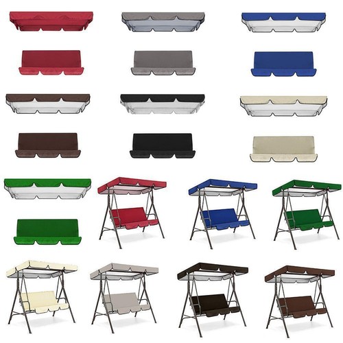 Garden Outdoor 3 Person Porch Swing Chair Bench Canopy Seat Ceiling Cover\ D5R7 - Bild 5 von 18