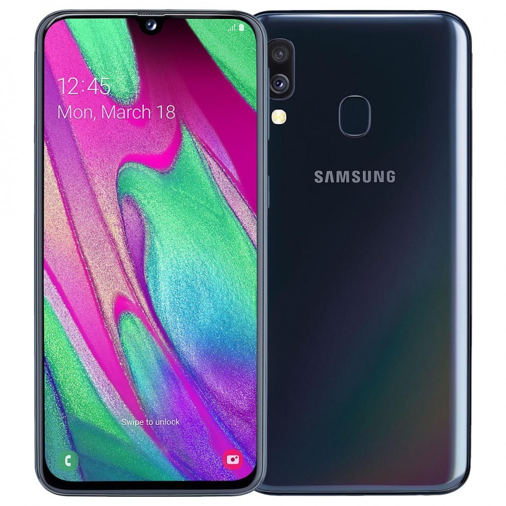 SMARTPHONE SAMSUNG GALAXY A40 SM A405F DUAL SIM 64 GB 5.9" 4G LTE BLACK NO A41