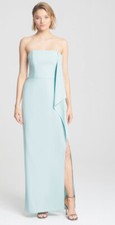 Halston Heritage Mint Strapless Crepe Dress Size 10  NWT $179
