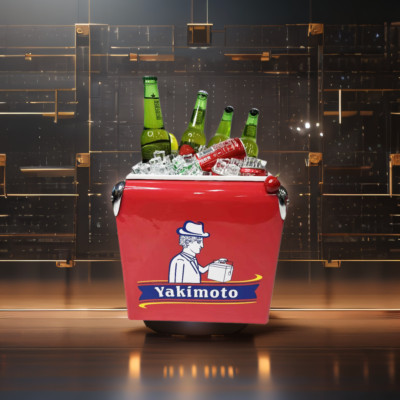 Trend Personality Camping Ice Cooler Yakimoto 13L Metal Chest for Party Outdoor