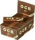 OCB Brown King size Slim Virgin Unbleached Rolling Paper & Filters Papers +Tips