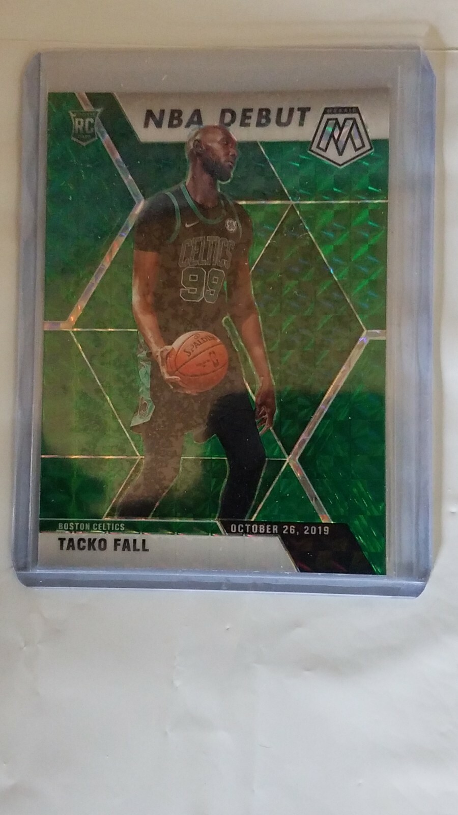 2019-20 MOSAIC GREEN PRIZM PARALLEL SP RC TACKO FALL CELTICS ROOKIE #244