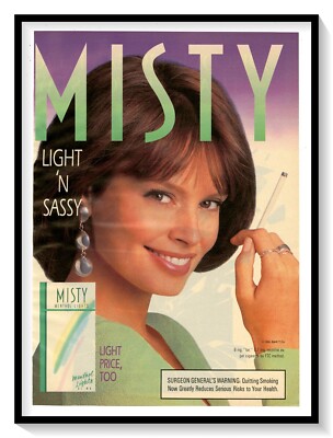 Misty Menthol Lights Cigarettes Print Ad Vintage 1997 Magazine  Advertisement