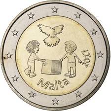 [#1221113] Malta, 2 Euro, The Peace, 2017, Bi-Metallic, MS
