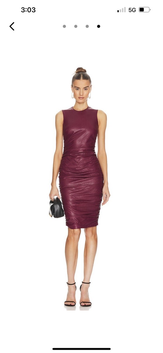 Amanda Uprichard Jamilla Faux Leather Dress D
