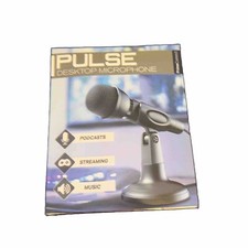 Pulse Desktop Microphone For Podcast Streaming Music W/3ft Cable  New