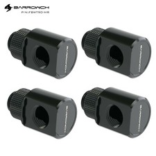 4 Pcs Barrow BarrowCH Angled 90 Degree G1/4 Rotary Fitting Male to Female Black