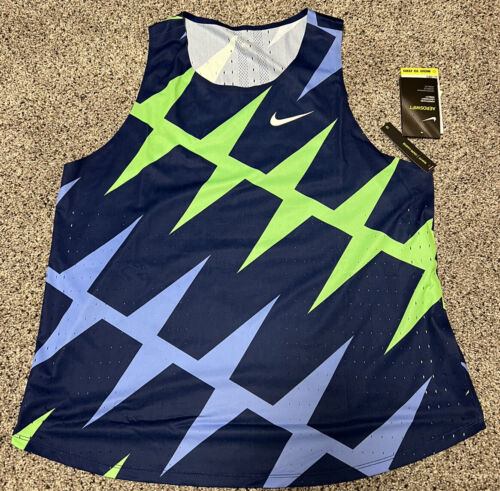 Constituir Cabina templado Nike Women&#039;s Aeroswift Pro Elite Running Singlet (Blue/Green)  CZ1032-492 SZ XL | eBay