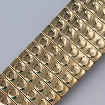 ROWI 22mm Fixoflex S Gold Plattiert Armband Band / Gurt Strap 38 2822 Vintage