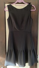 REISS Cocktail Dress Size 8 Fitted, Ruffled Hem Little Black Party Dress