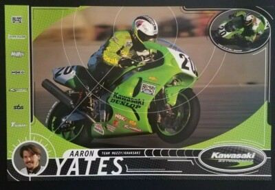 Vintage Poster 1999 Kawasaki ZX - 7R 750cc Ninja Superbike Aaron