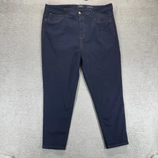 Curve Appeal Dark Wash Blue Womens 22W Plus Stretch High Rise Minimalist Jegging