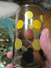Set Of 4 Vtg Brown Yellow Polka Dot Drinking Glasses/ Tumblers/Highball Beverage — photo 4