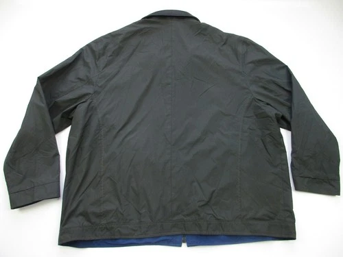 Mens 2XL Remy Rochester Jacket Reversible Windbreaker Leather Lambskin trim image 3