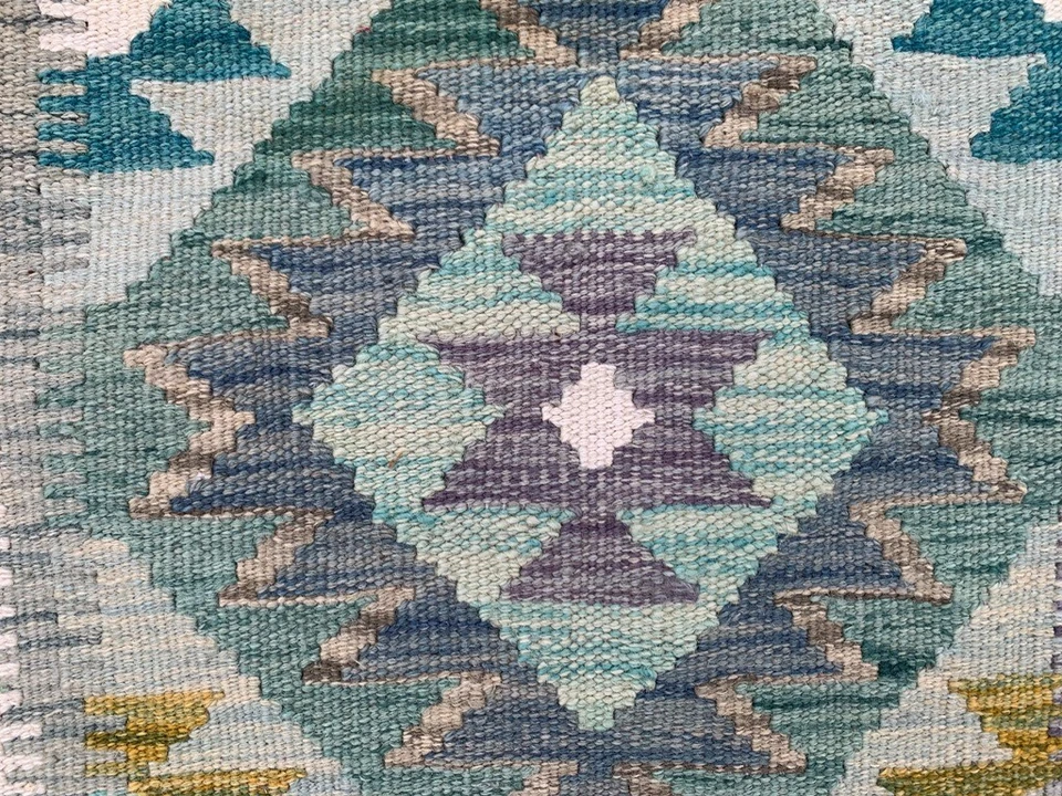 2x6 ft Afghan Hallway Runner Rug Kitchen Home Décor Runner Area Wool Kilim Rug - Image 3 of 4