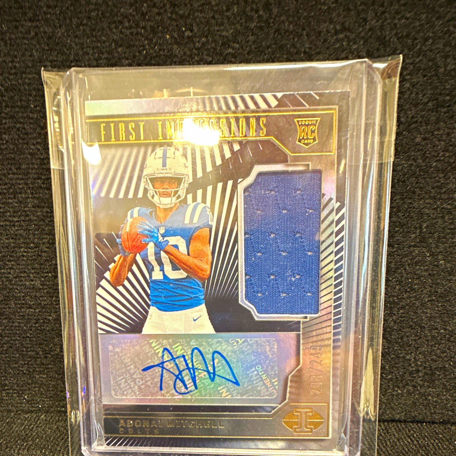 Panini 2024 Illusions First Impressions Adonai Mitchell #114 RC Auto Patch 20/25