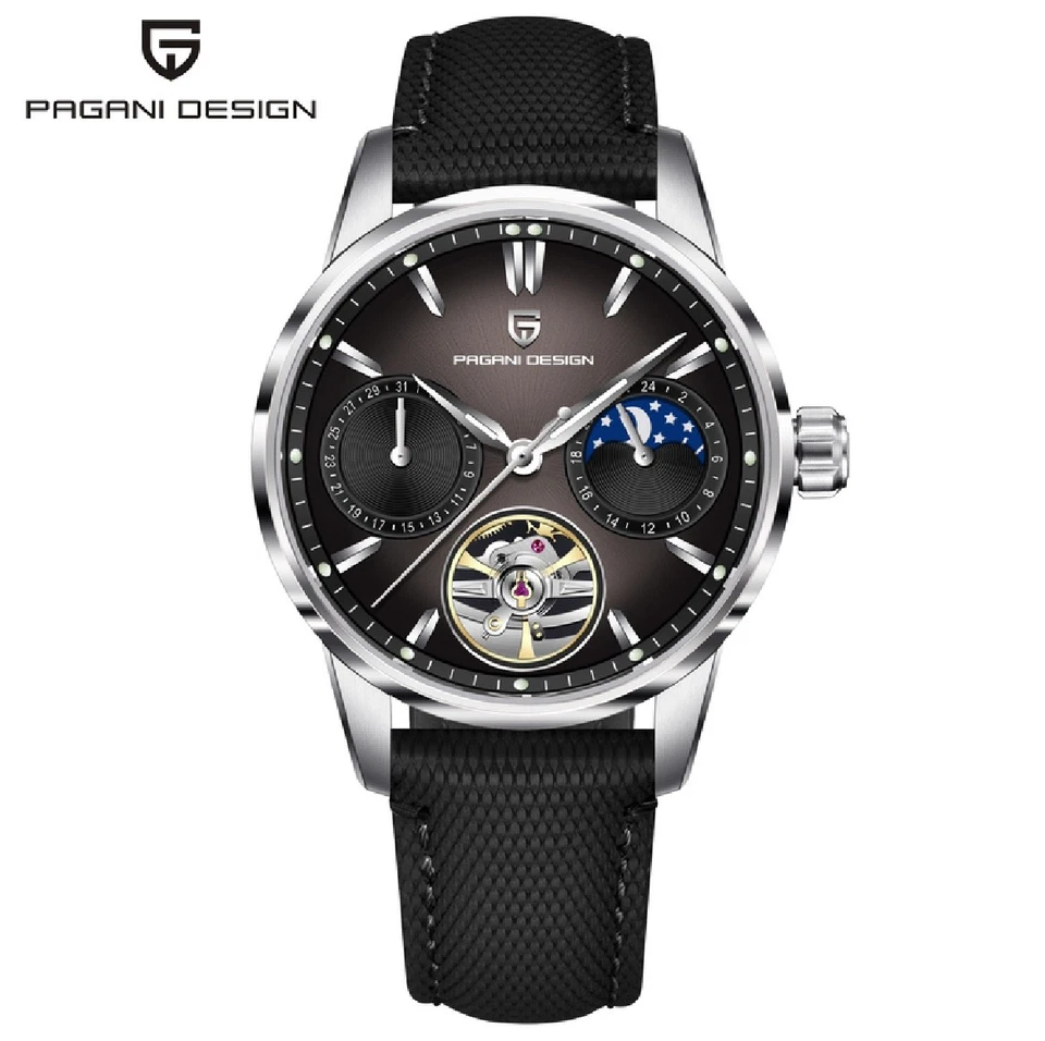 Pagani Design YS021 Automatikuhr mit einfach Mondphase und Nylon-Armband - Bild 3 von 4