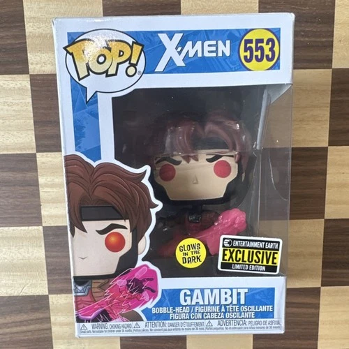Funko Marvel X-Men Gambit Pop! #553 Entertainment Earth Glow Exclusive Bobblehe…