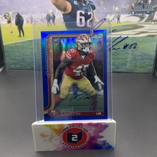 2025 Topps Chrome Football Blue Refractor Nick Martin #RRA-NMA