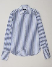 HUGO BOSS Mens Formal Shirt Size 38 15 Medium Blue Striped Cotton CX10