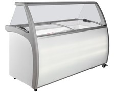 Ice Cream Freezer 12 Scoop In White New with Napoli Pans