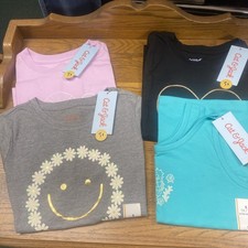Girls Cat  Jack Lot Of 4 Summer Short Sleeve Graphic T-Shirts Multicolor S 6-7