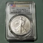 2021 Silver American Eagle $1 PCGS MS70 Type 2 First Strike - U1814